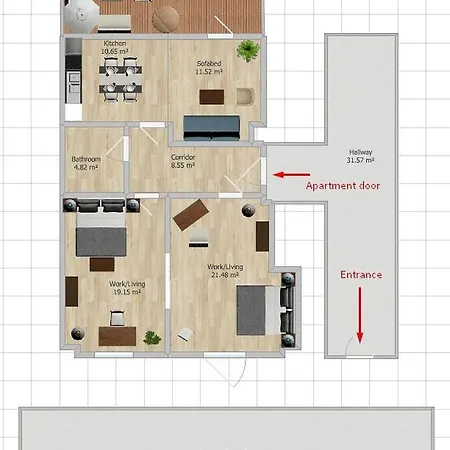 90sqm 2br Design Gem - Outdoor Terrace شقة برلين